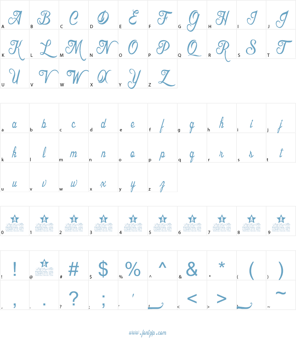 Hotel Costes Personal Use Font Character